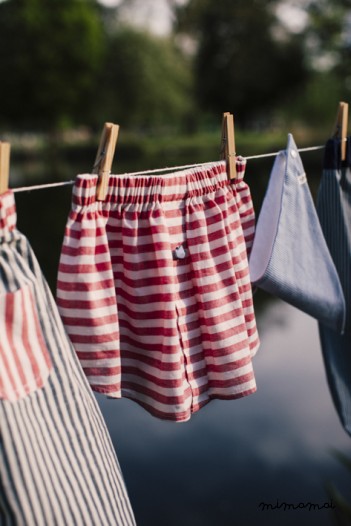 Baby Skirt red stripy
