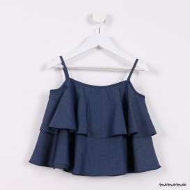 Layered Spag Top blue