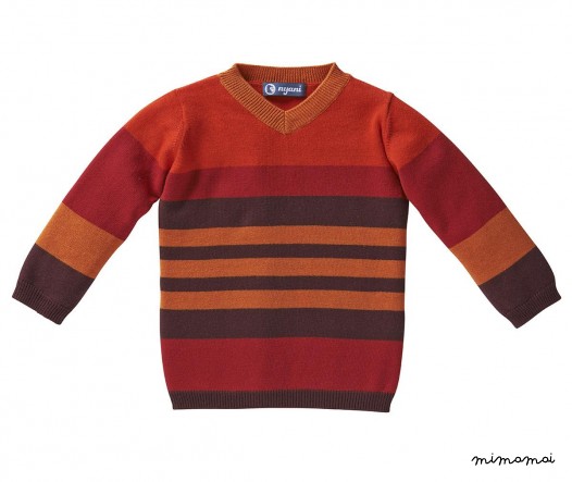 Pullover STRIPES ketchup