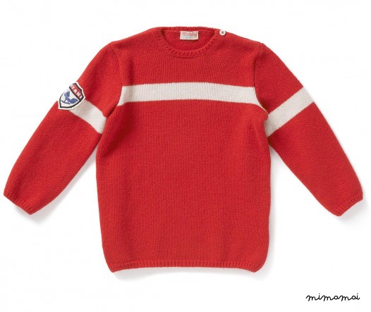 Pullover I AM A SKIER red