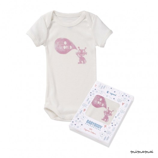 Shortsleeve Bodysuit HELLO WORLD GIRLS
