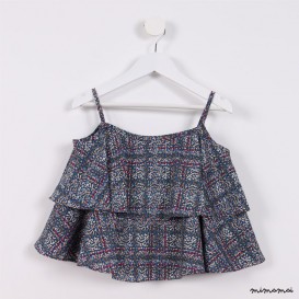 Layered Spag Top blue and pink