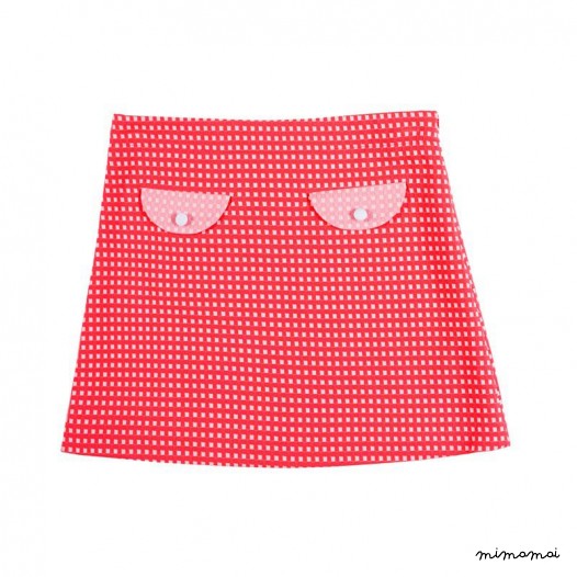 Flap Pocket Skirt pink