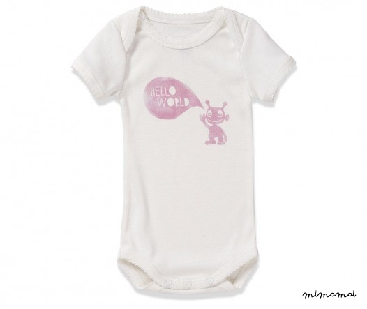 Shortsleeve Bodysuit HELLO WORLD GIRLS
