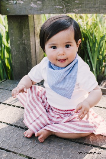 Baby Skirt red stripy