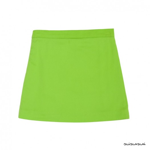 Faux Wrap Skirt green
