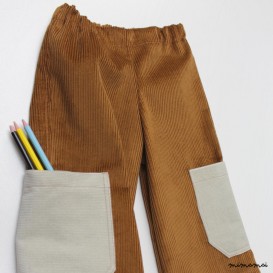 Grey corduroy pants with big pockets