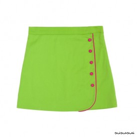 Faux Wrap Skirt green
