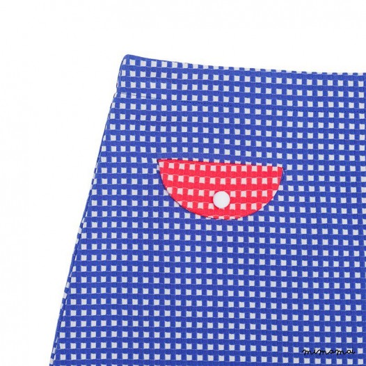 Flap Pocket Skirt blue