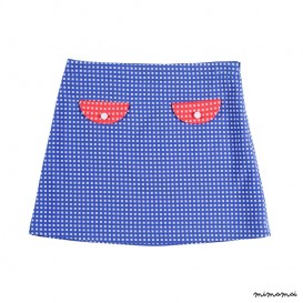 Flap Pocket Skirt blue