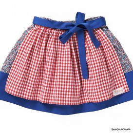 Skirt NIA flower blue / red check