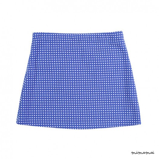 Flap Pocket Skirt blue