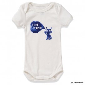 Shortsleeve Bodysuit HELLO WORLD BOYS
