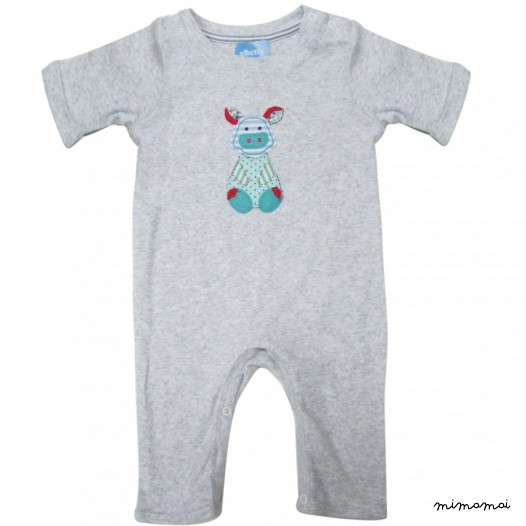 Patchwork Piggy Romper