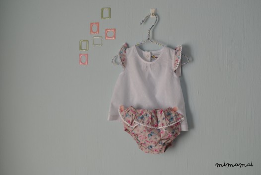 Infants Set of Summer Dresses Panties ,Baby Girl Top & Panties Set ,White baby set