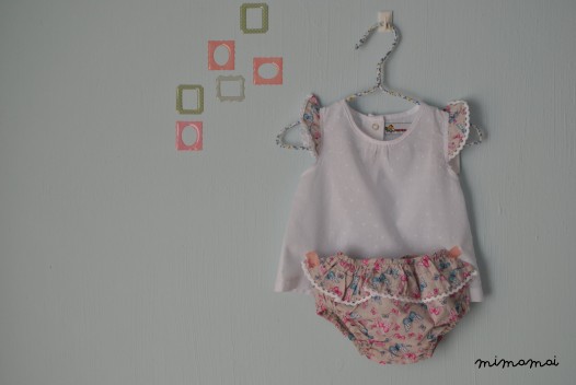 Infants Set of Summer Dresses Panties ,Baby Girl Top & Panties Set ,White baby set