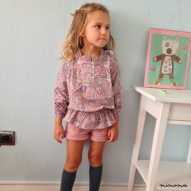 Floral Print Girls Shirt, Print girls blouse, Chic Hippy Style Girls Top