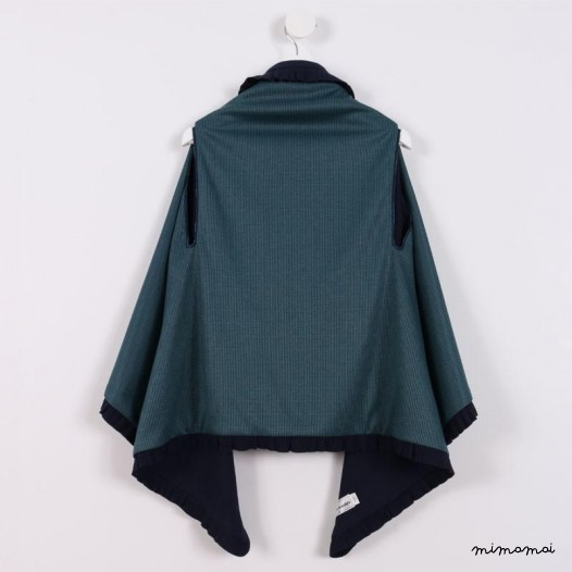 Throw-over Vest & Scarf green