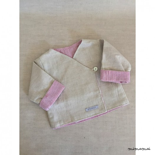 Chaqueta de lino unisex, reversible Mediterr&aacute;neo