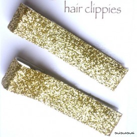Pair of Golden Sparkle Hairclips