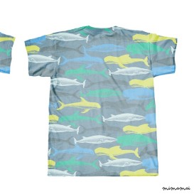 Camo whales T-shirt
