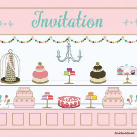 Cartes d'invitation gourmande