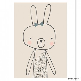 Poster enfant lapin &laquo; Blanche &raquo;