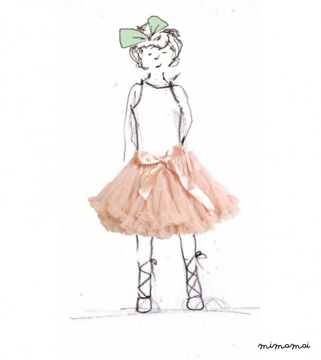 Girls Petticoat Tutu in Vintage Pink