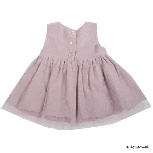 Baby dress,Toddler dress, Sleeve-less dress, Pink glitter dress