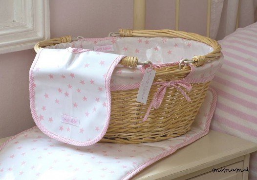 Personalised Oilcloth Lined Changing Basket