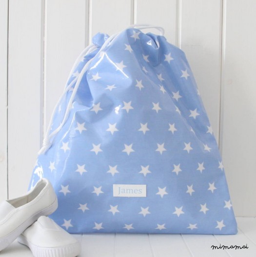 Personalised Oilcloth School Kit Bag