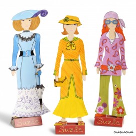 French Fashion Paper Doll Set