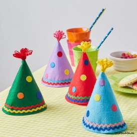 Set of 4 Felt Party Hats