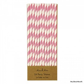 Toot Sweet Pink Party Straws