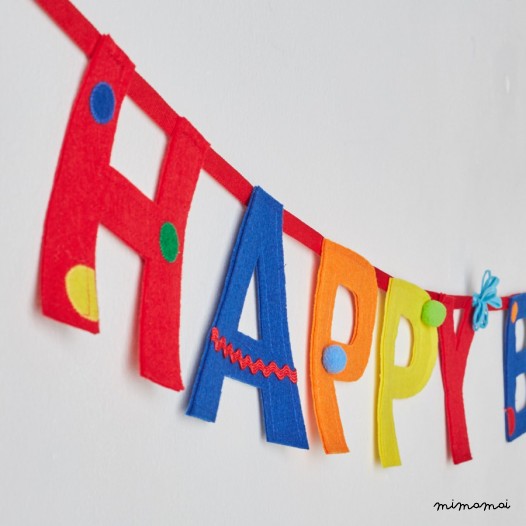 'Happy Birthday' Handmade Felt Bunting
