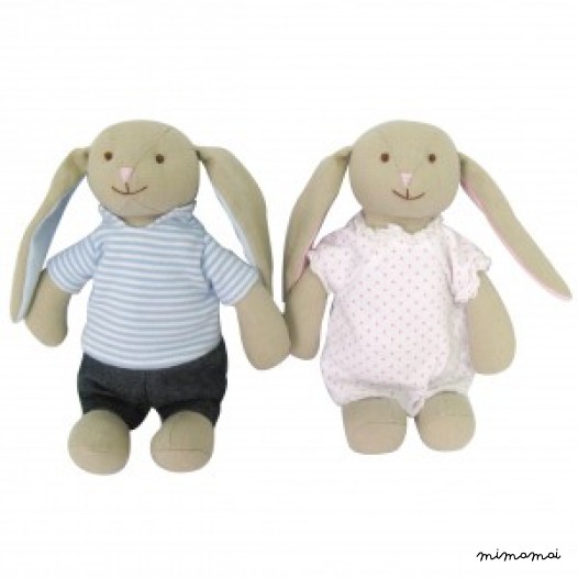 Kissing bunnies baby gift set
