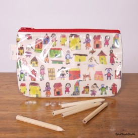 T&ograve;he laminated "My House" pencil case
