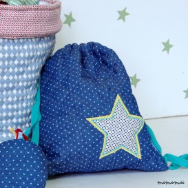 Star quilted toy bag