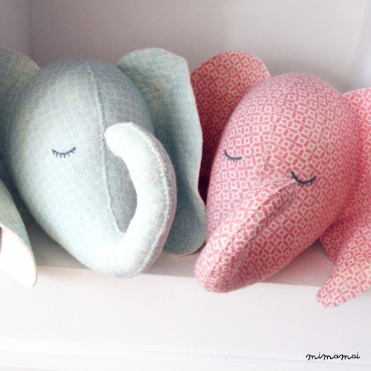 Blue sleepy Felt Elephant day