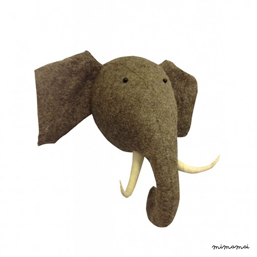Felt elephant head