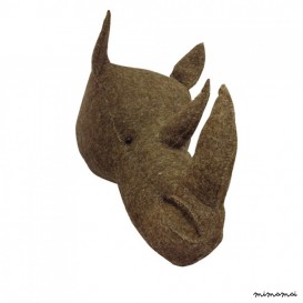 Felt rhino head