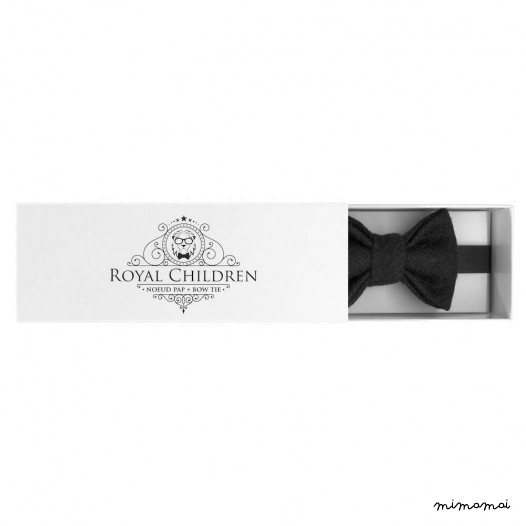 Child black bow tie, cashmere