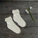Hand knit baby linen socks - baby socks - newborn socks