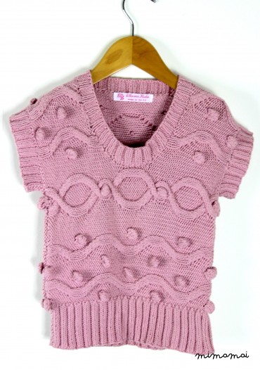 Rose organic handknit