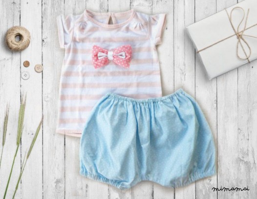 Pastel Pink and Blue Baby Girl Outfit