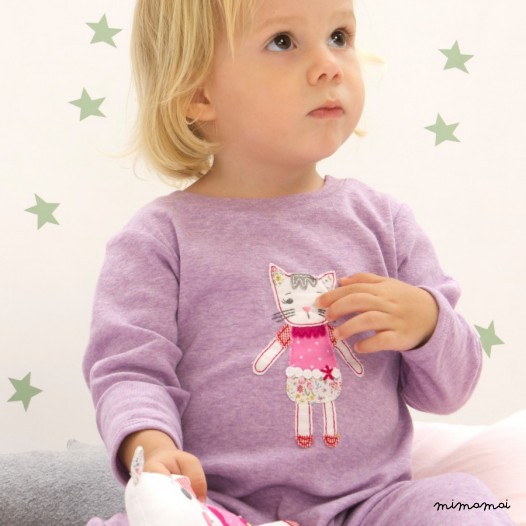 Patchwork Cat Babygrow