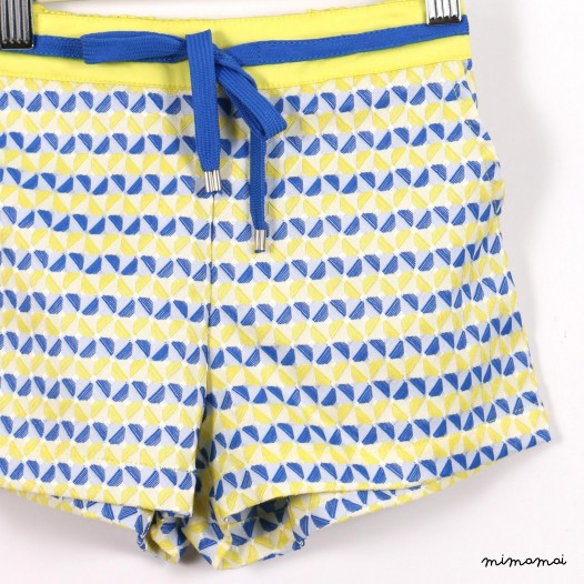 Easy-Tie Shorts yellow and blue