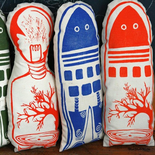 Robot Cushion  Blue Shell