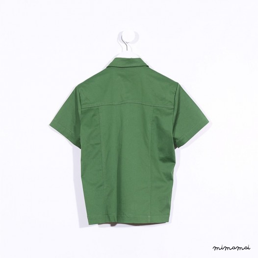Short-sleeved Suspenders Shirt green