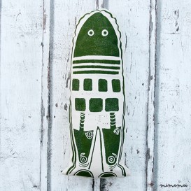 Robot Cushion " Green Shell "